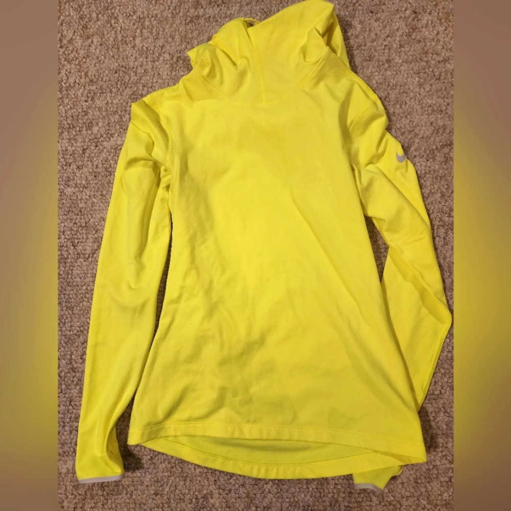 Nike electric yellow hoodie women's size small
